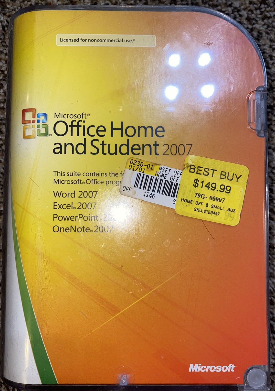 Microsoft Office Home And Student 2007 With CD Product Key for 3 PC