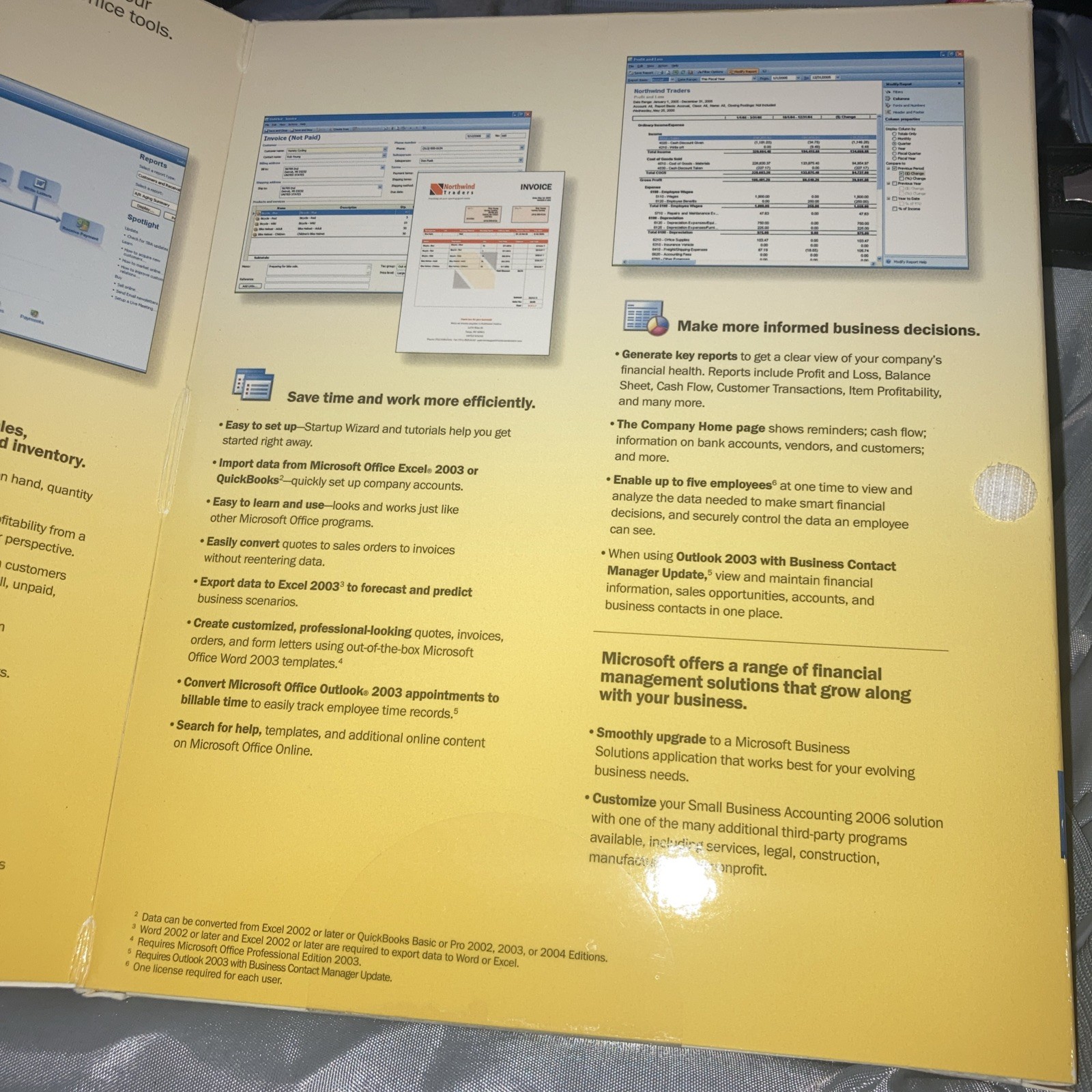 Microsoft Office Small Business Accounting 2006 Box W/ Instructions *NO CD-ROM*