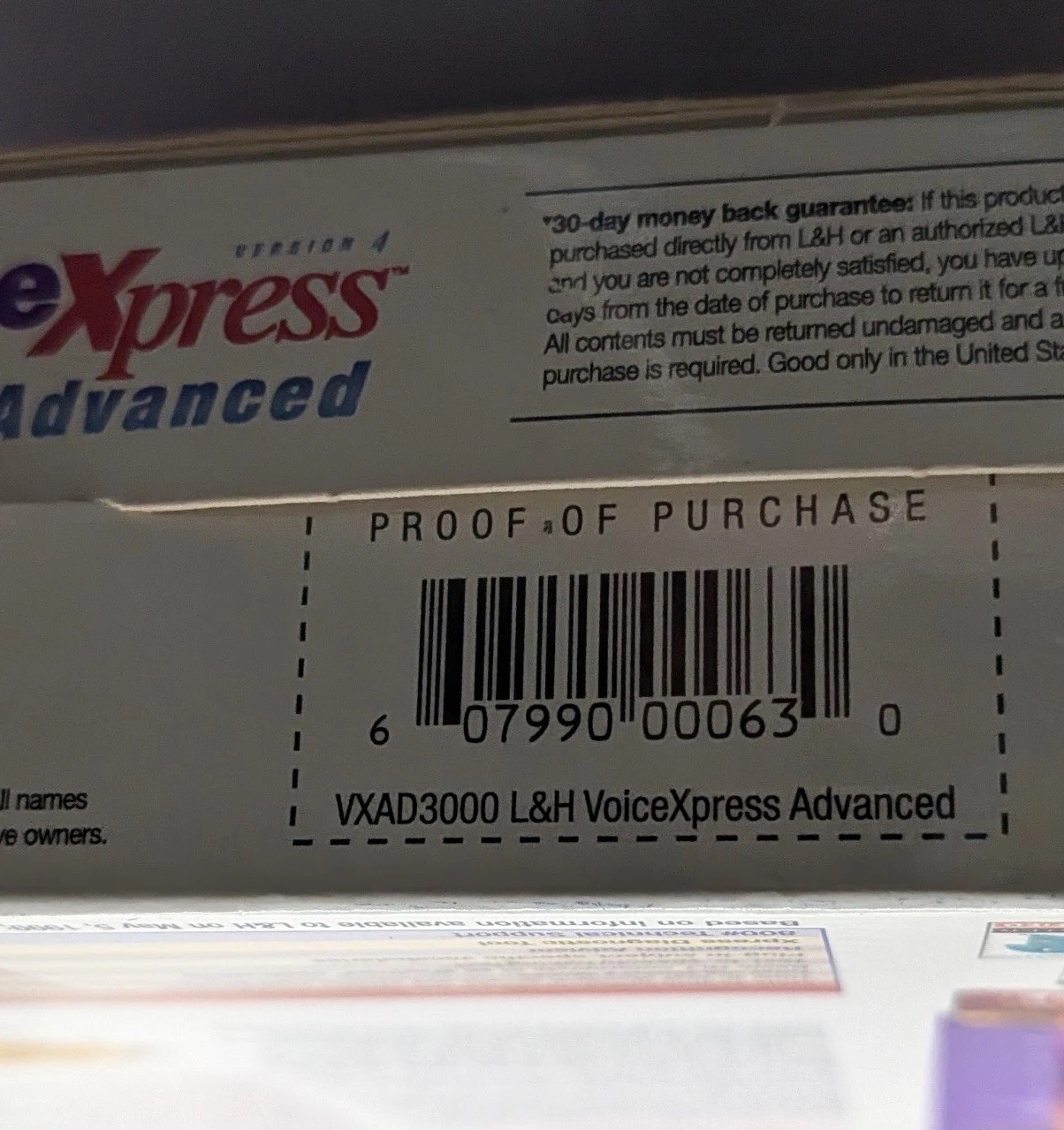L & H Voice Xpress Advanced, PC, CD-ROM, W 95 / 98 / NT 4.0, 1999, Never Used
