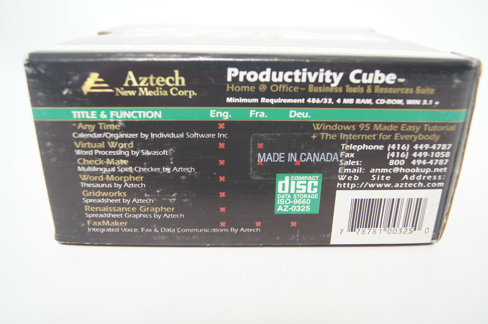 Aztech Productivity Cube Business Tools & Resources PC Computer Software Program