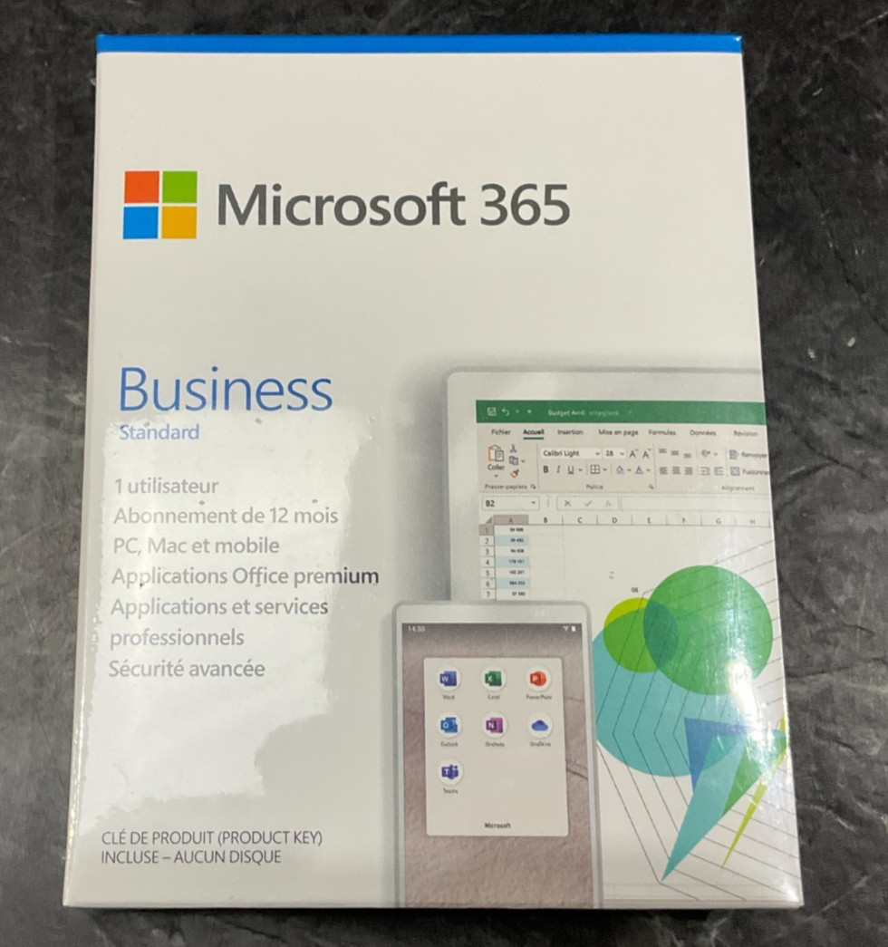 Microsoft 365 Business Standard 1 year Subscription French KLQ-00505 ✅❤️️