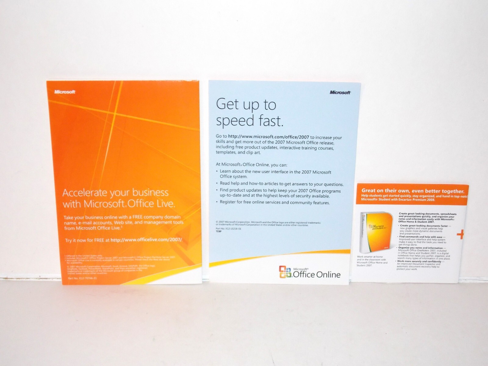 Microsoft Office 2007 Home and Student Disc In Original Case With Product Key
