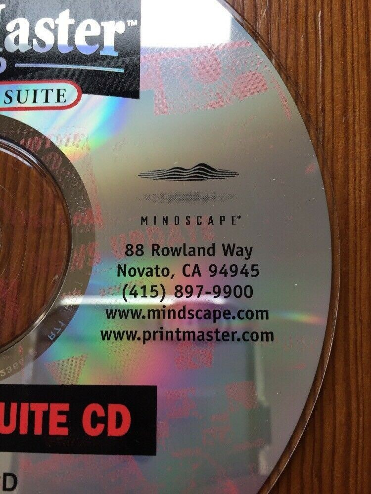 Vtg 1997 Mindscape Print Master Gold Publishing Suite 4.0 Mac Install CD Disc