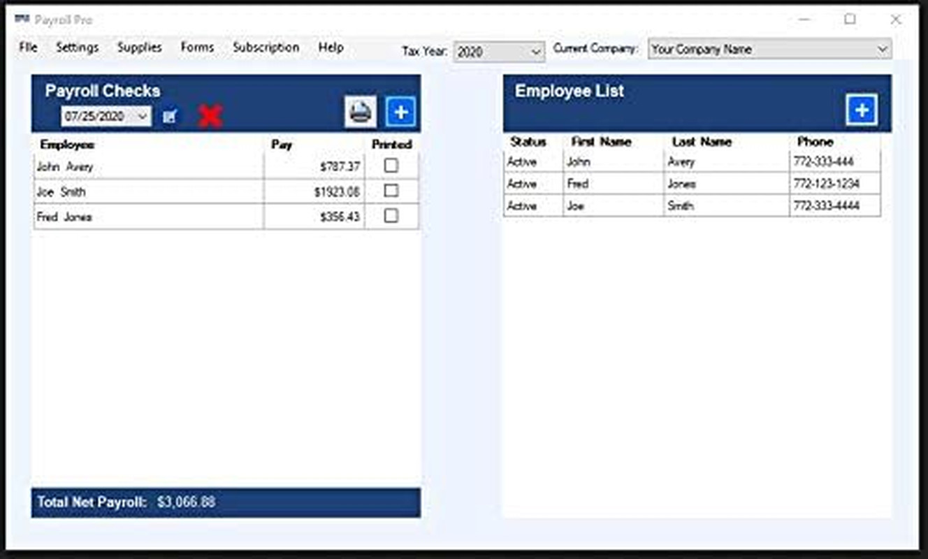 Payroll – Payroll Software for Windows 10/11 – CD – Includes 12 Month License