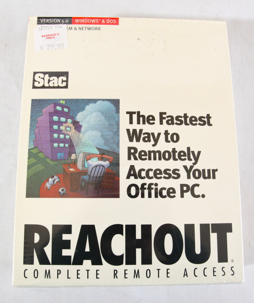 Reachout Complete Remote Access by Stac, v 5.0, 1995 3.5″ Floppy Disks
