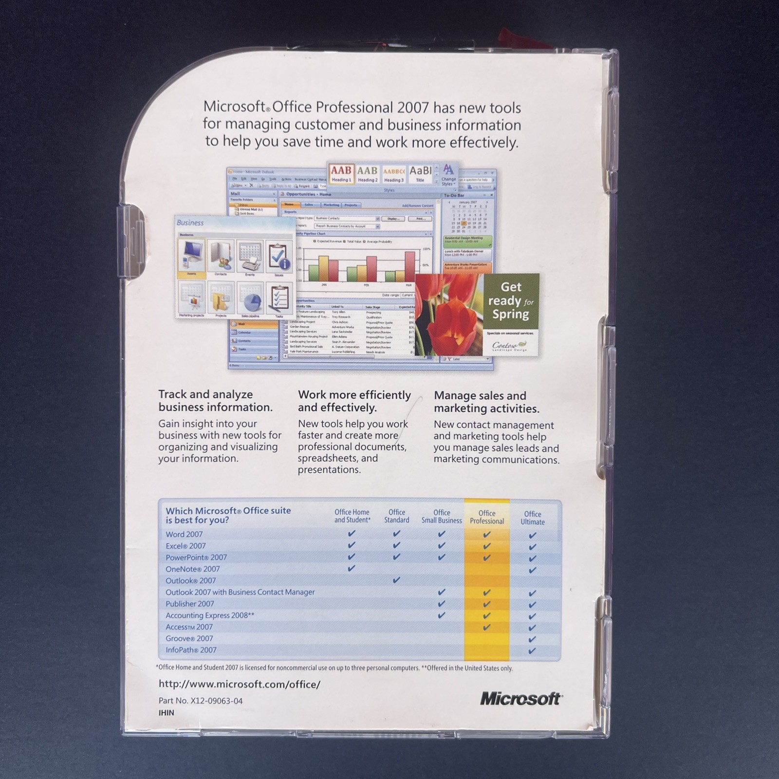 Microsoft Office Professional 2007 Full Retail FPP English w Product Key