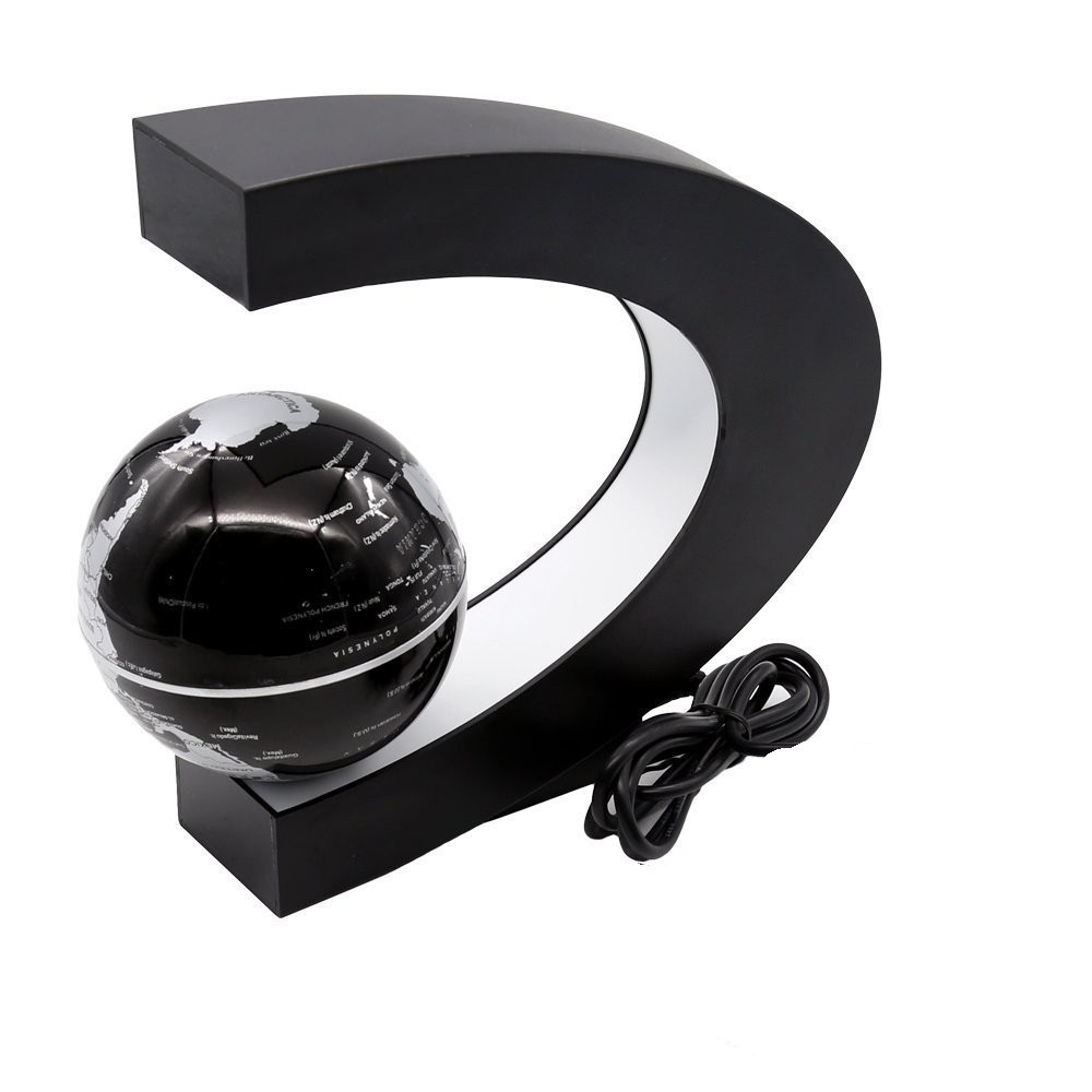 Magnetic Levitation Floating Globe 3 inch with LED Lights C Shape World Map for