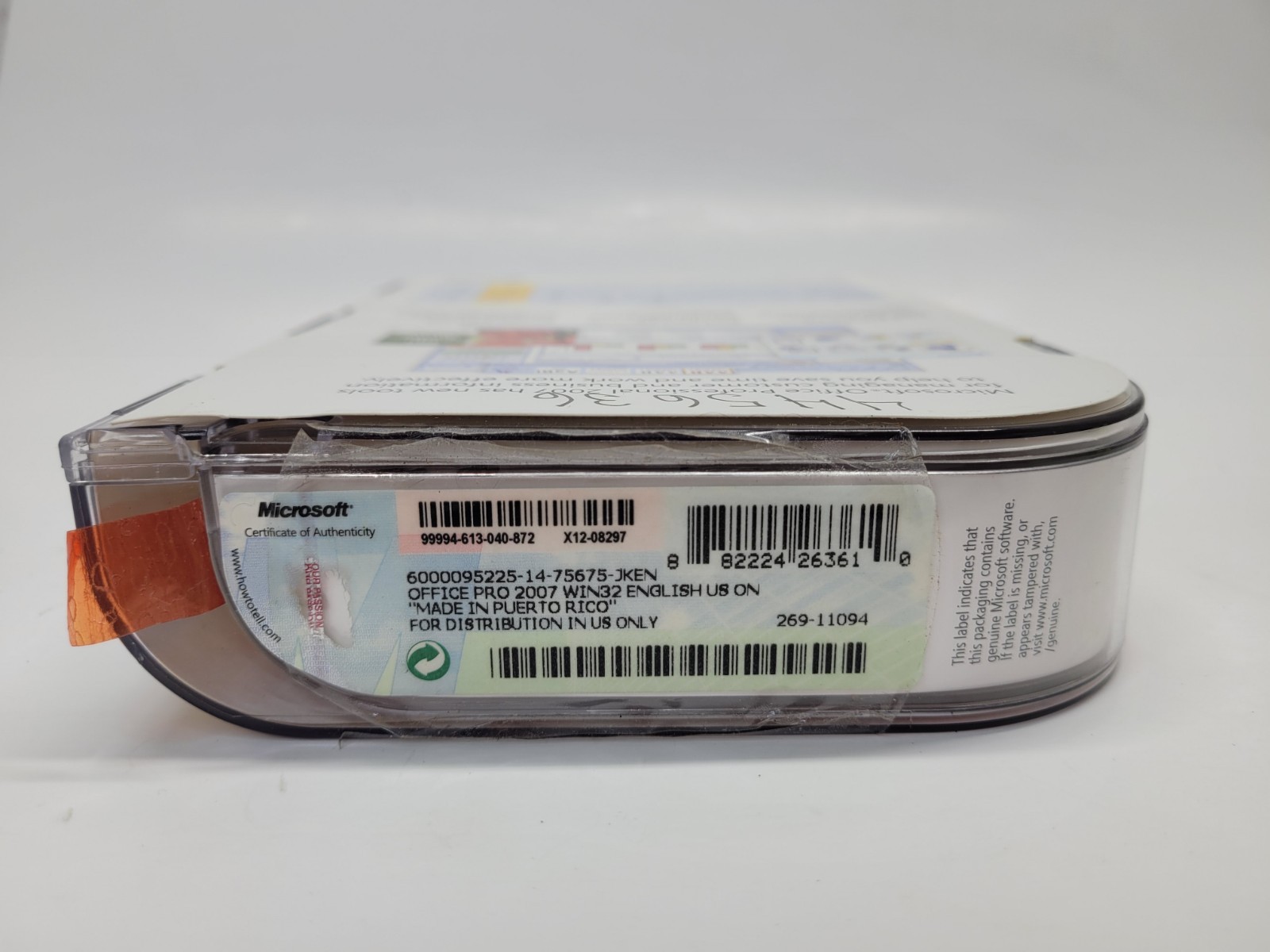 Genuine Microsoft Office Professional 2007 Full Retail Version w/ Key “Open Box”