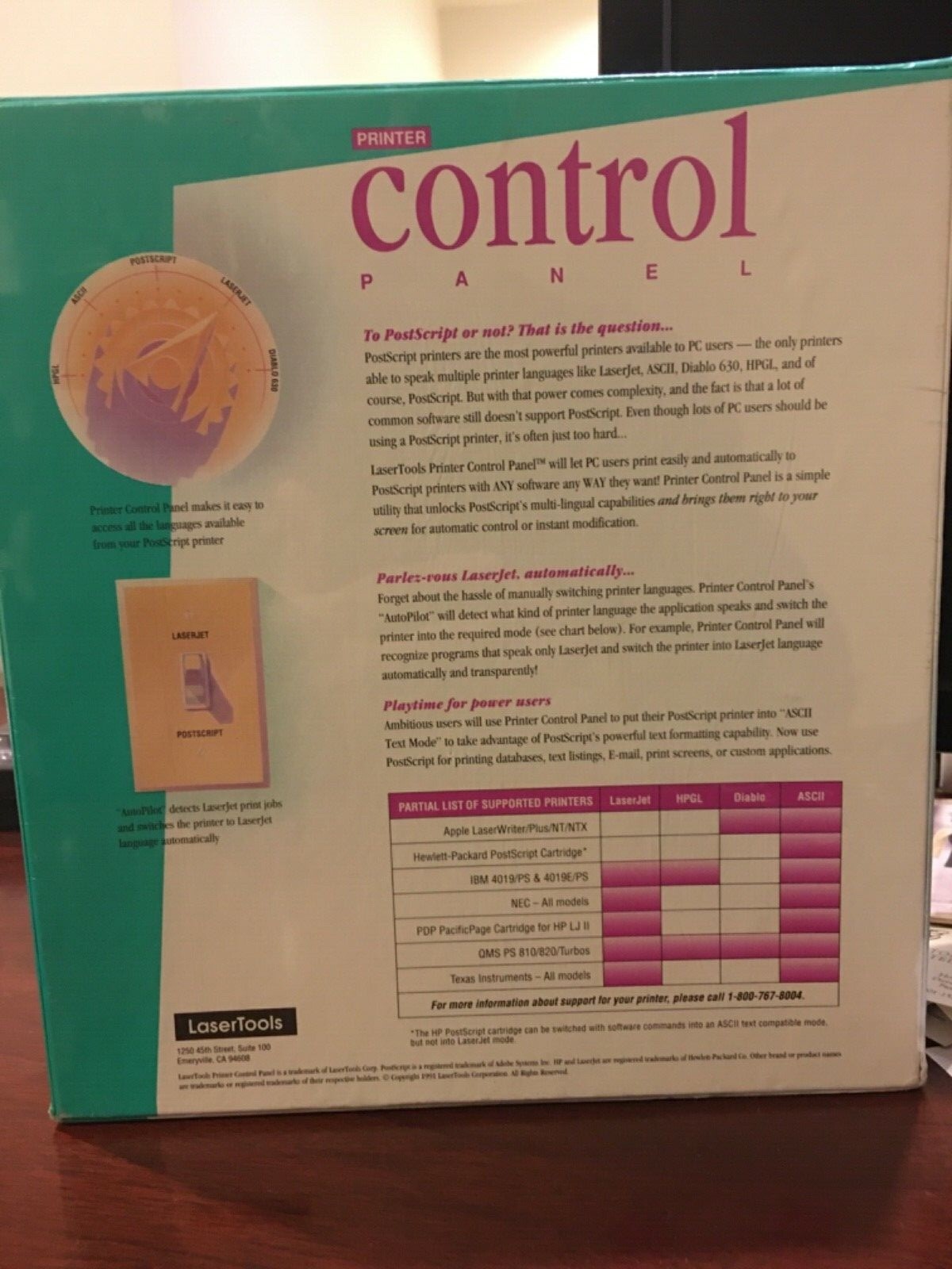 Brand New Print Control by LaserTools Software Still in shrink wrap. Disks