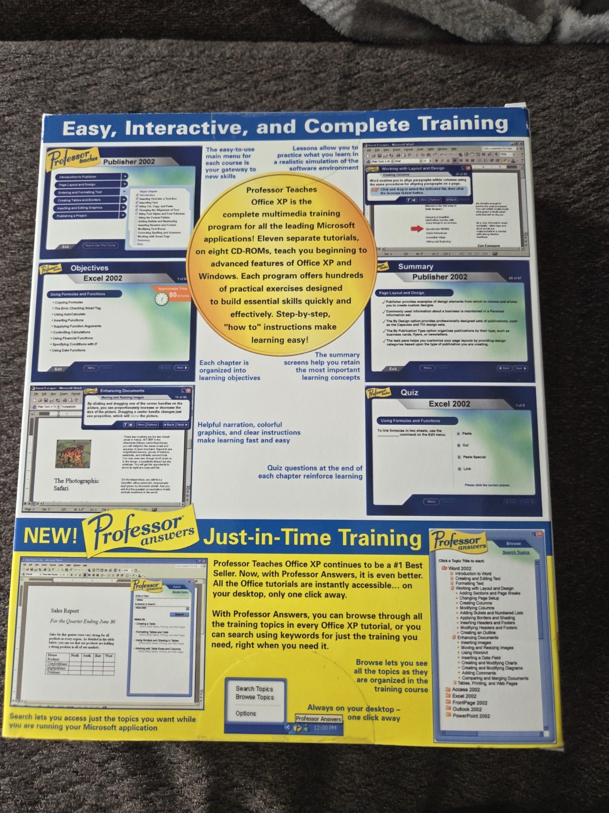 Professor Teaches Microsoft Office XP 11 Program Tutorial Set