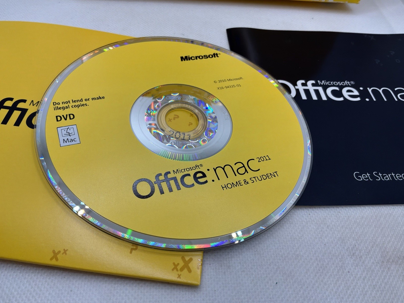 Microsoft Office Mac 2011 Home & Student 1 User DVD Retail Box Tested Complete