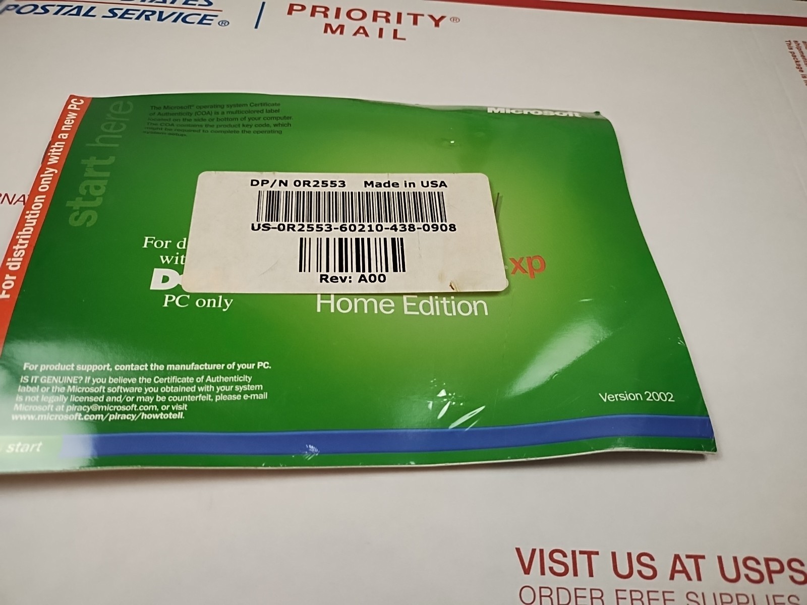 Dell Windows XP Professional SP1a Reinstallation Disk No Key New Disc CD Service