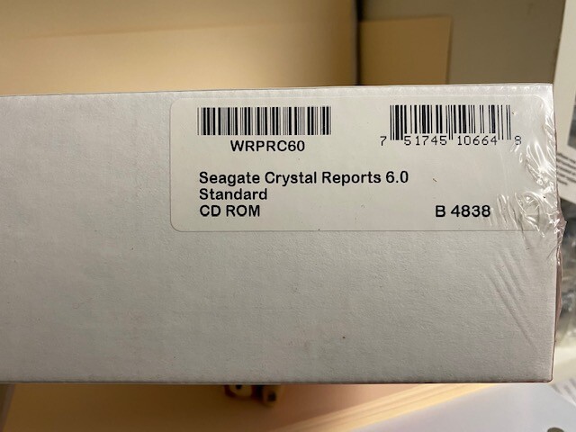 SEAGATE CRYSTAL REPORTS STANDARD VERSION 6.0_FOR PC DATABASES_B4838