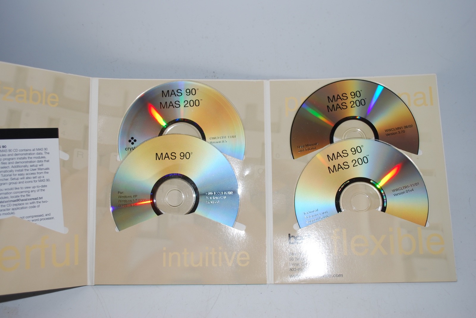 Sage MAS90 / MAS200 Customer Upgrade 3.70 – Pre‑Owned – Software CDs