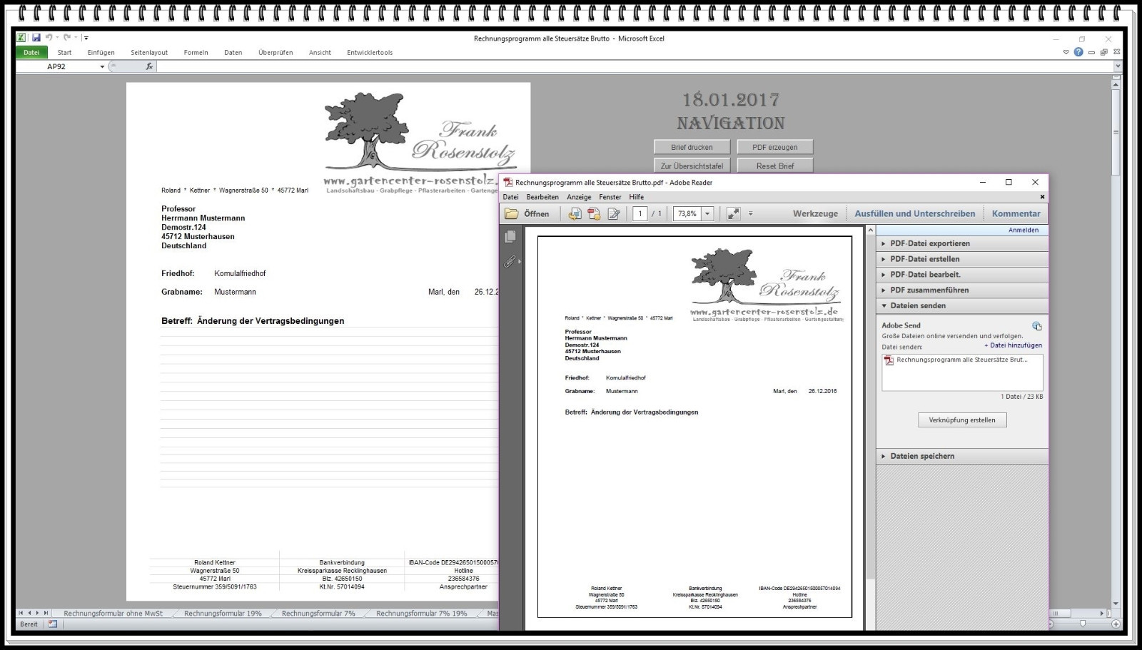 Invoice Program 4 Forms All Tax Rates Invoice Software Customer Database