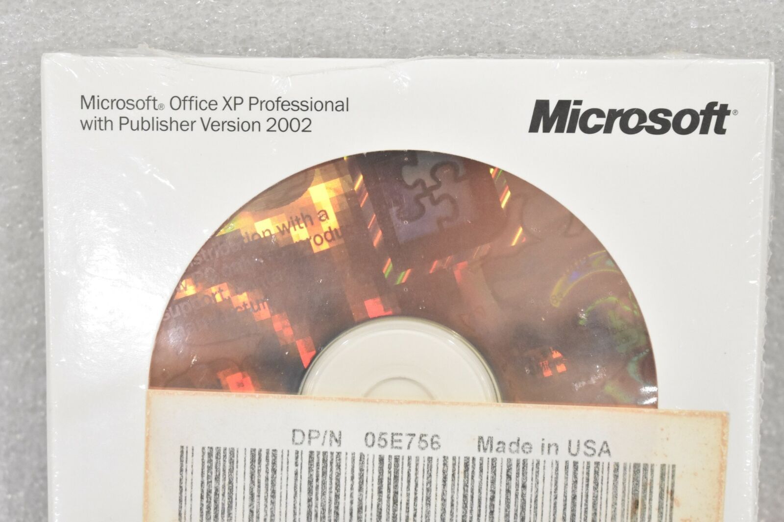 MICROSOFT OFFICE XP PROFESSIONAL WITH PUBLISHER VERSION 2002 SEALED IN PACKAGE