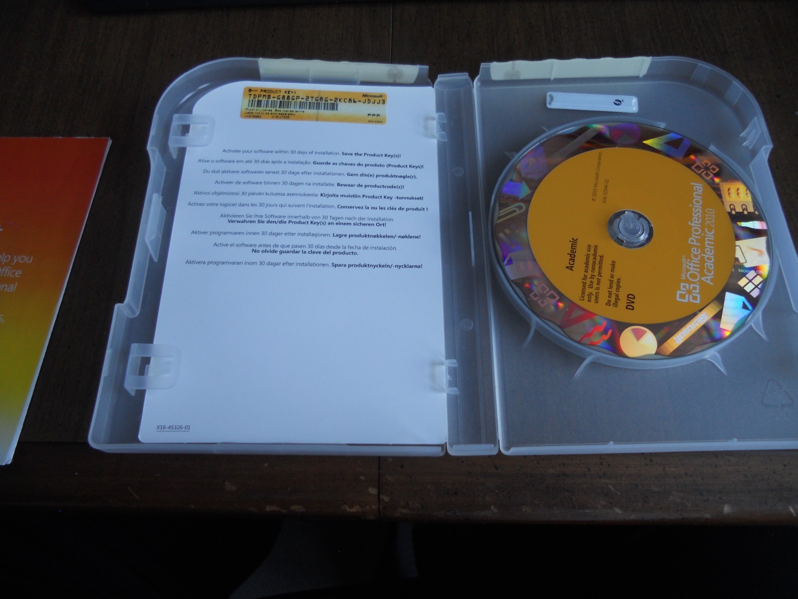Microsoft Office Professional Academic 2010 Windows Software with DVD & Key