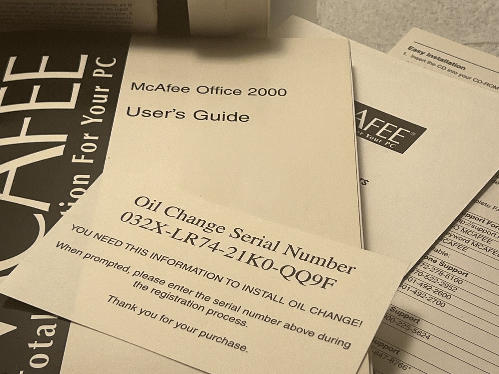 McAfee Office 2000 PC Utilities Protect Optimize Repair VirusScan Uninstaller
