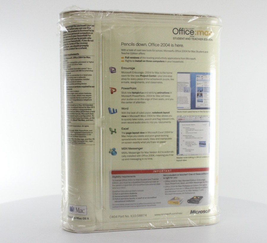 Microsoft Office 2004 for Mac Student and Teacher (BD6-00001)