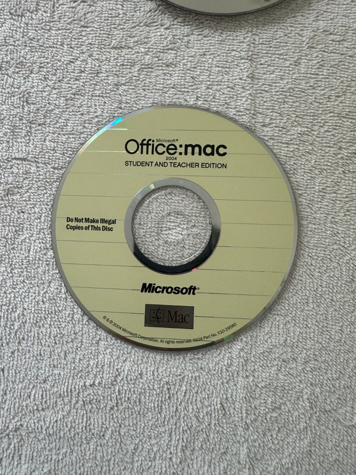 Microsoft Office Mac 2004 Student and Teacher Edition Software – NO PRODUCT KEY!