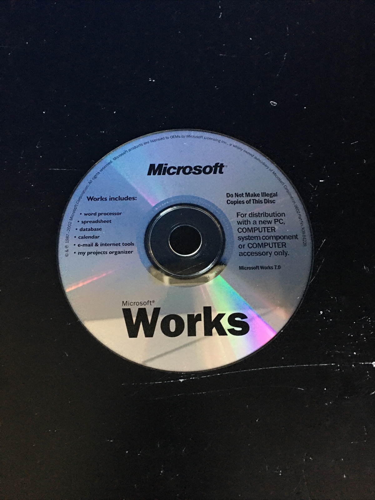 Microsoft Works 7.0 Disc (New And Genuine)