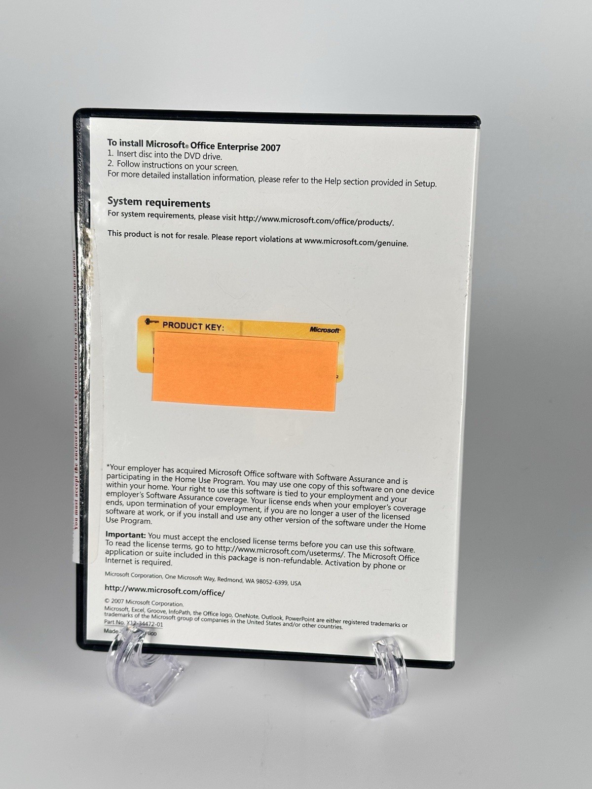Microsoft Office Enterprise 2007 (Home Use) w/Key (Word, PowerPoint, Excel, Etc)