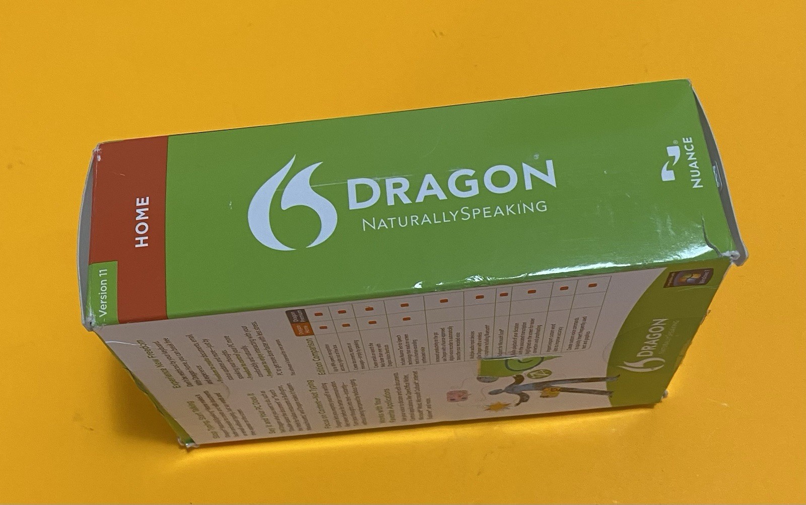 Dragon Nuance Naturally Speaking Home Version 11 Open Box