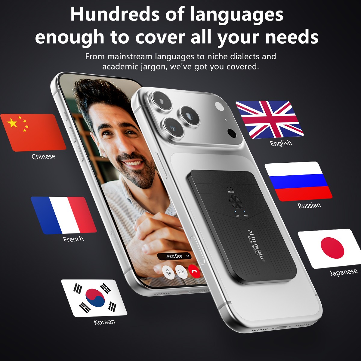 Language Translator Device Two-Way Instant 136 Languages Voice & Text & Offline