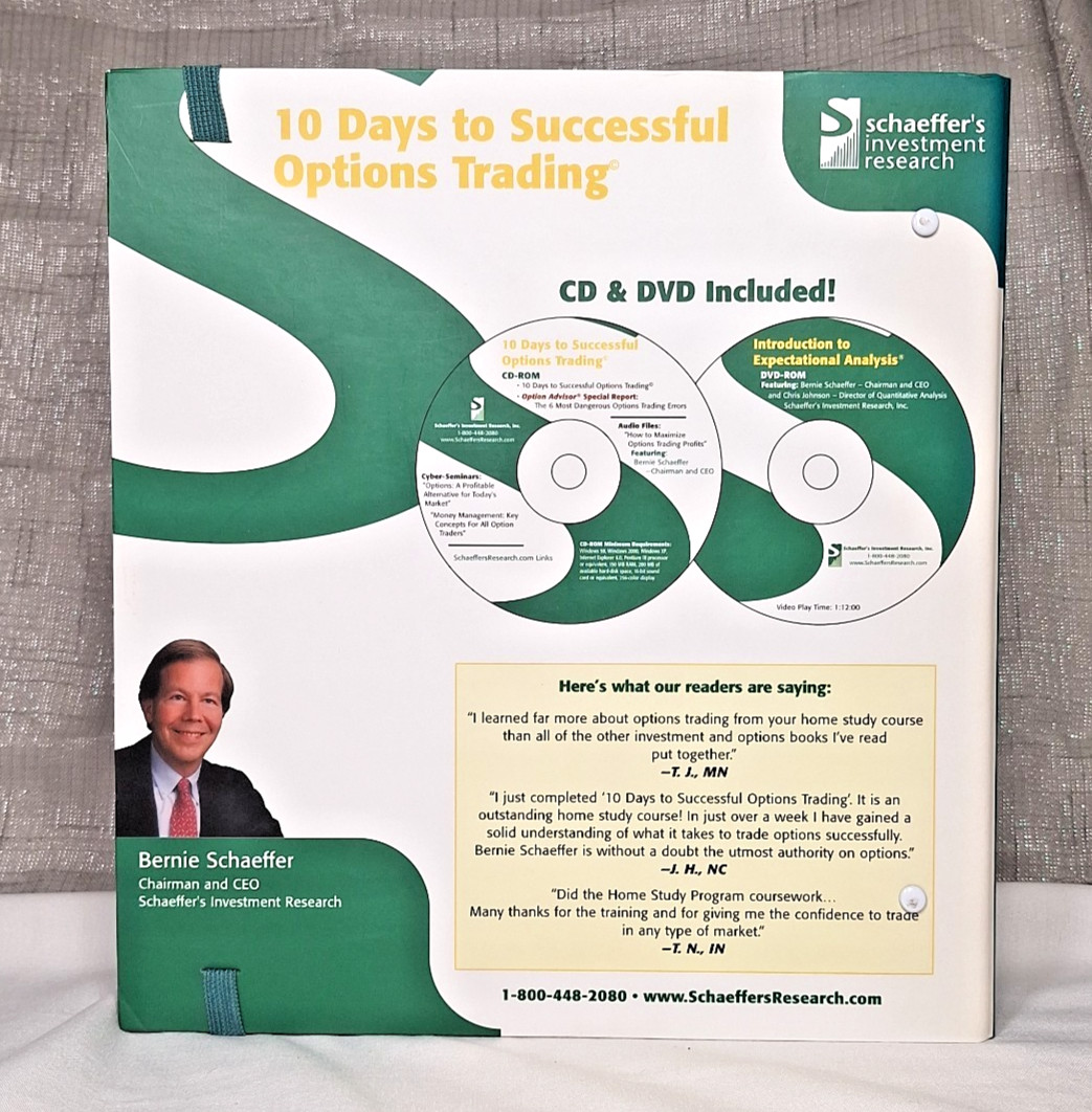 10 Days to Successful Options Trading Bernie Schaeffer DVD / CD