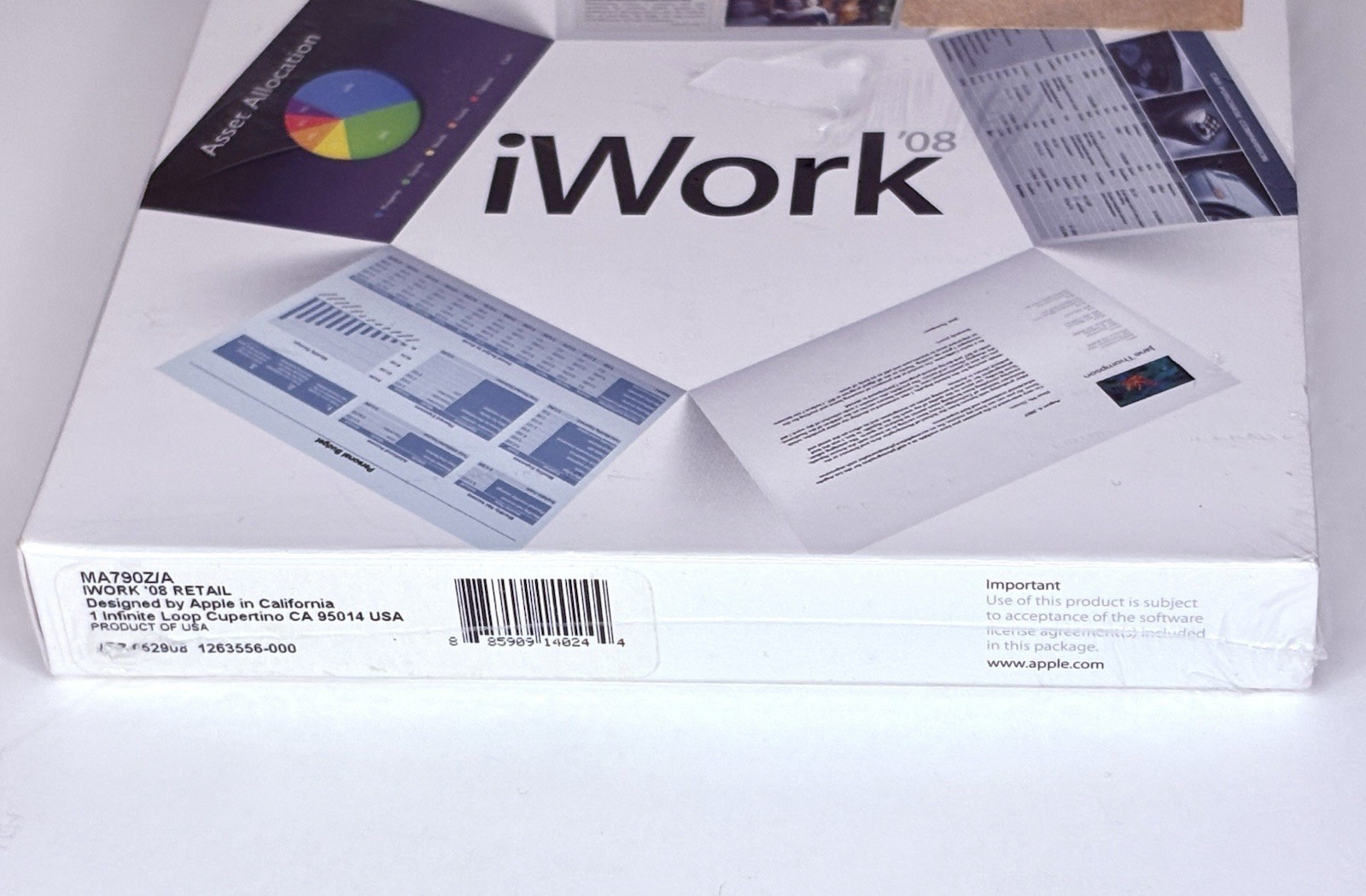Apple iWork ’08 (SEALED) Office Software Suite CD MA790Z/A Keynote Pages Mac