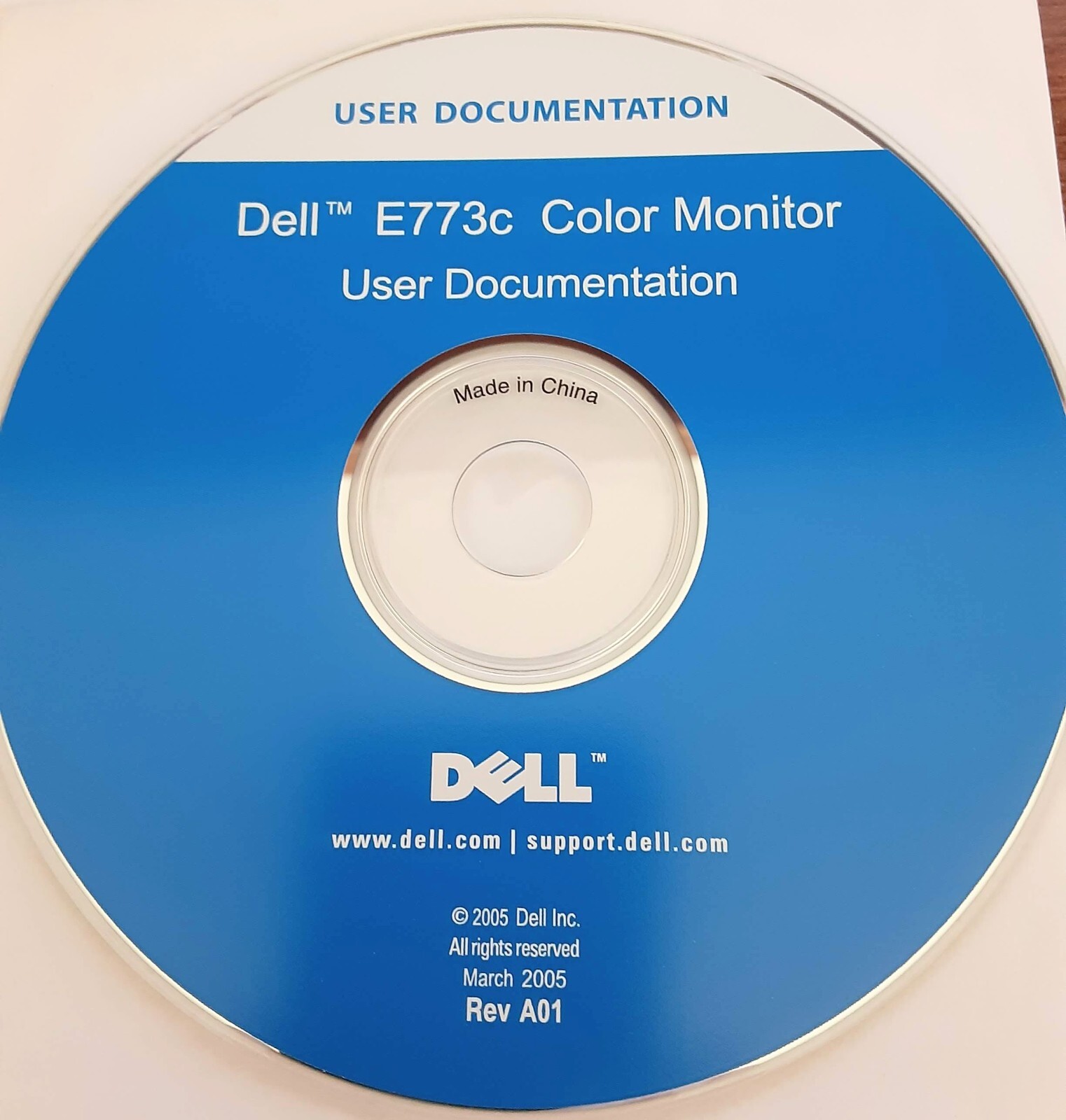 Dell E773c Color Monitor User Documentation CD