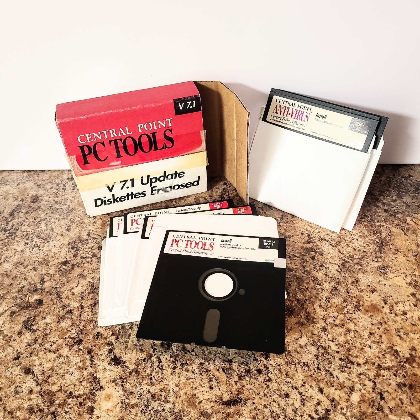 1991 Central Point PC Tools, 5″ Floppy Diskettes, DOS Disks, 17 Disks In All
