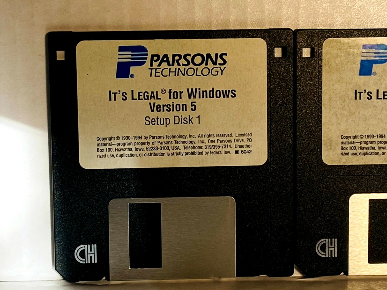 Parsons ® Technology ITS LEGAL for Windows version 5 Disc 1-3,3.5″ Floppy- LIL-C