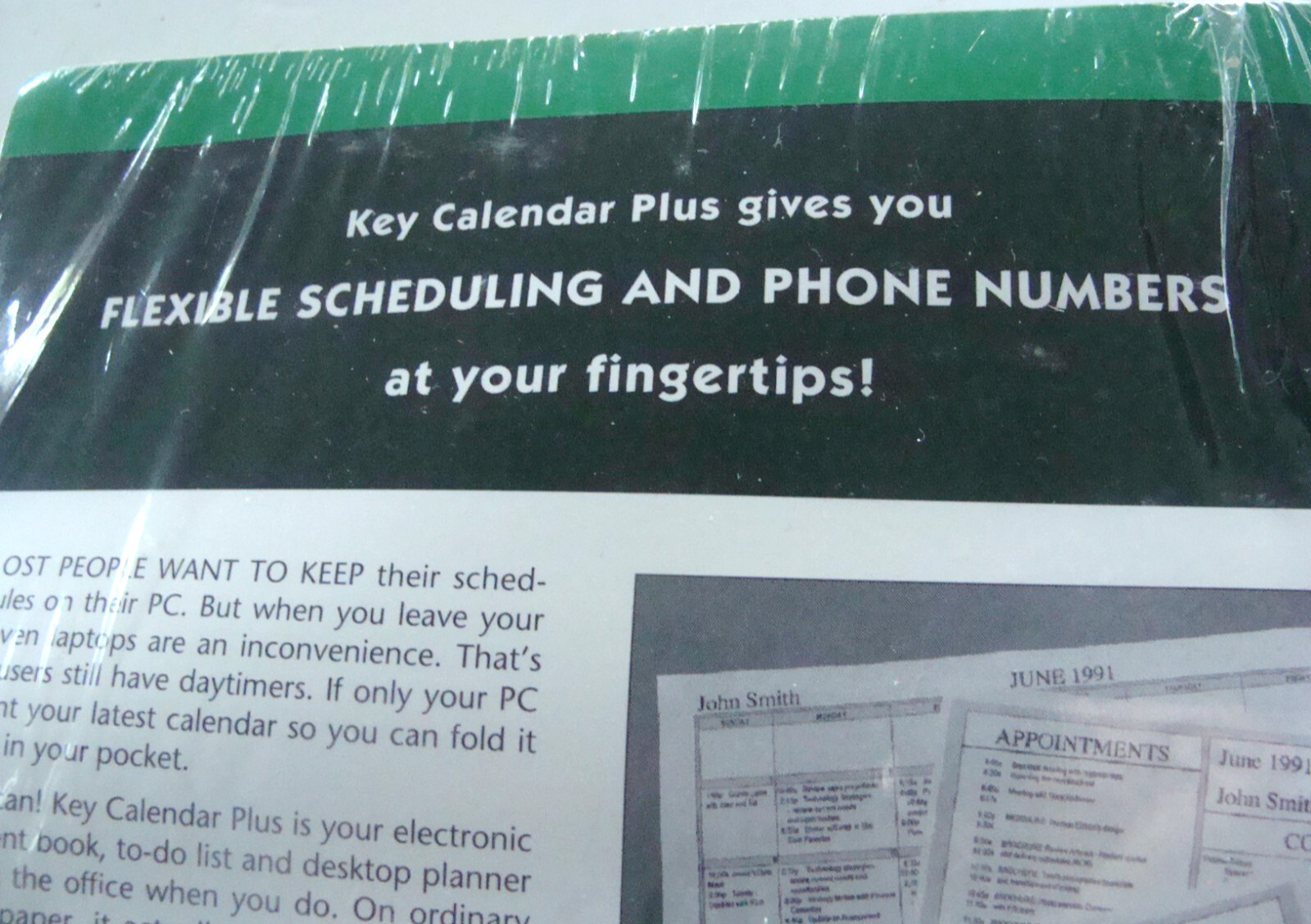 NEW SEALED (SoftKey) Software Key Calendar Plus IBM PC
