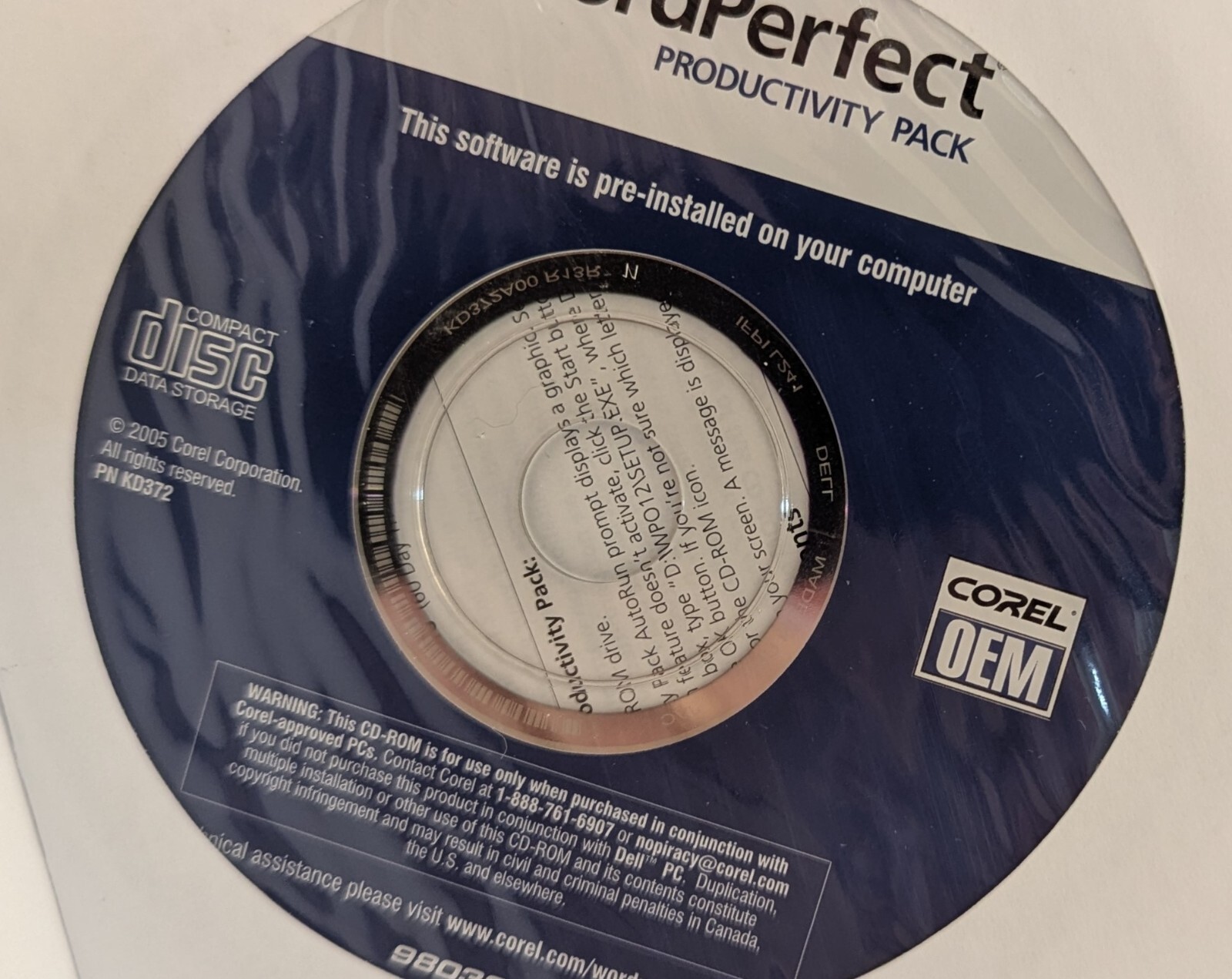 2005 WordPerfect Productivity Pack CD-ROM Corel OEM New and Sealed