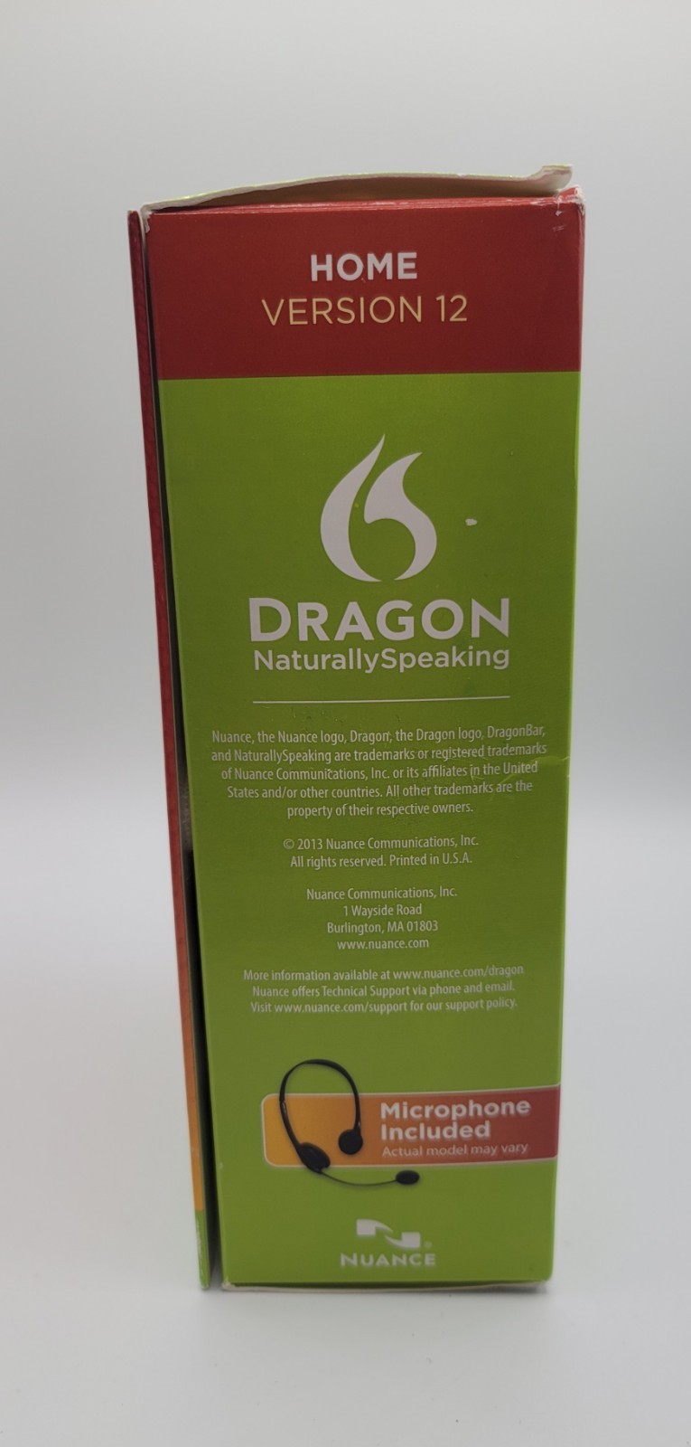 Nuance Dragon Naturally Speaking 12 Home Edition Speech Recognition Software NEW