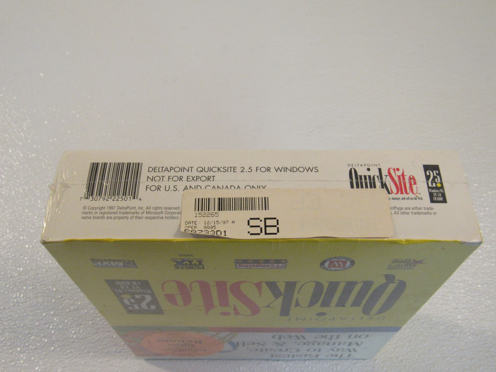 Deltapoint QuickSite 2.5 Sell On The Web Windows 95 NT 4.0 152265 Vintage