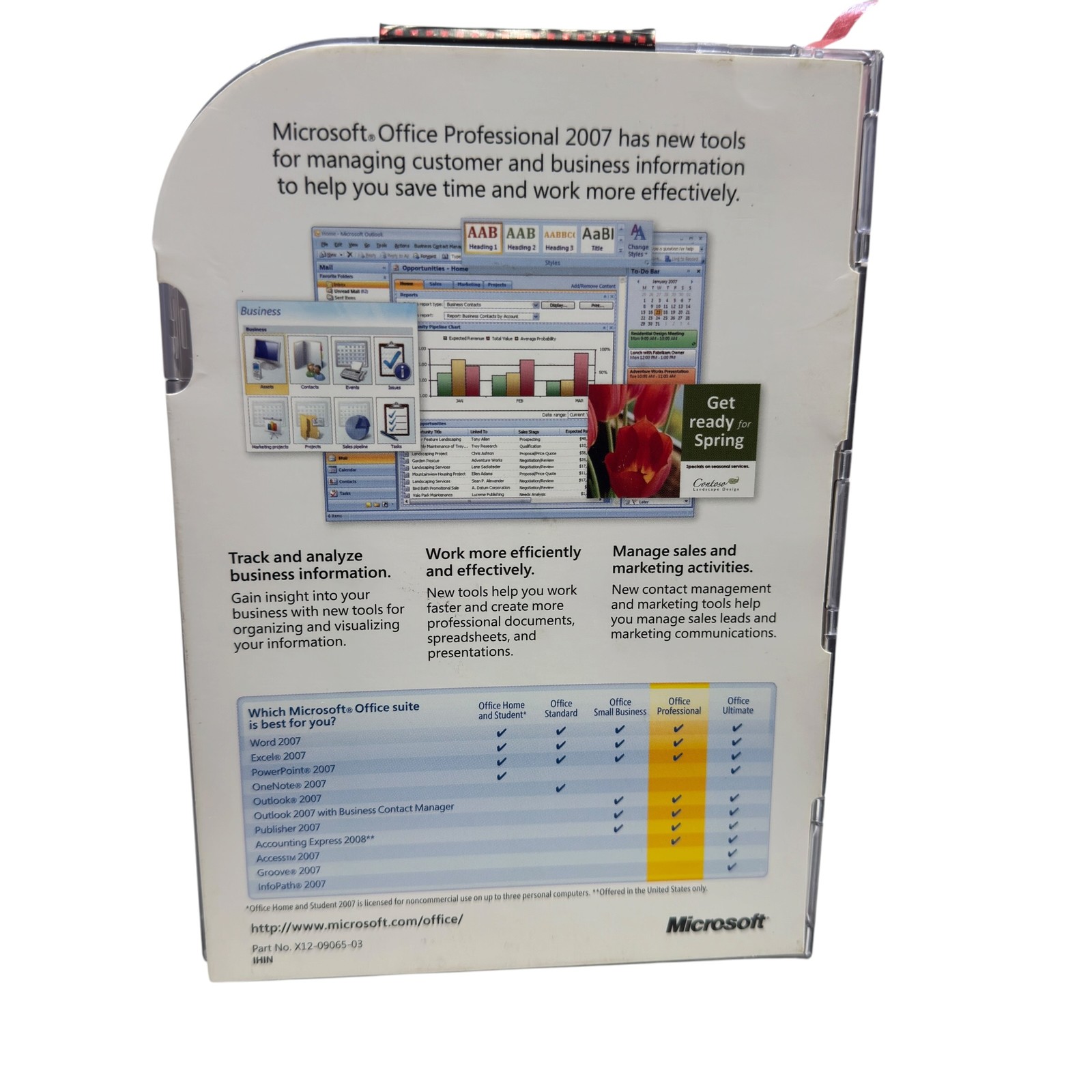 Microsoft Office Professional 2007 Academic Full Suite CD-ROM for PC Windows