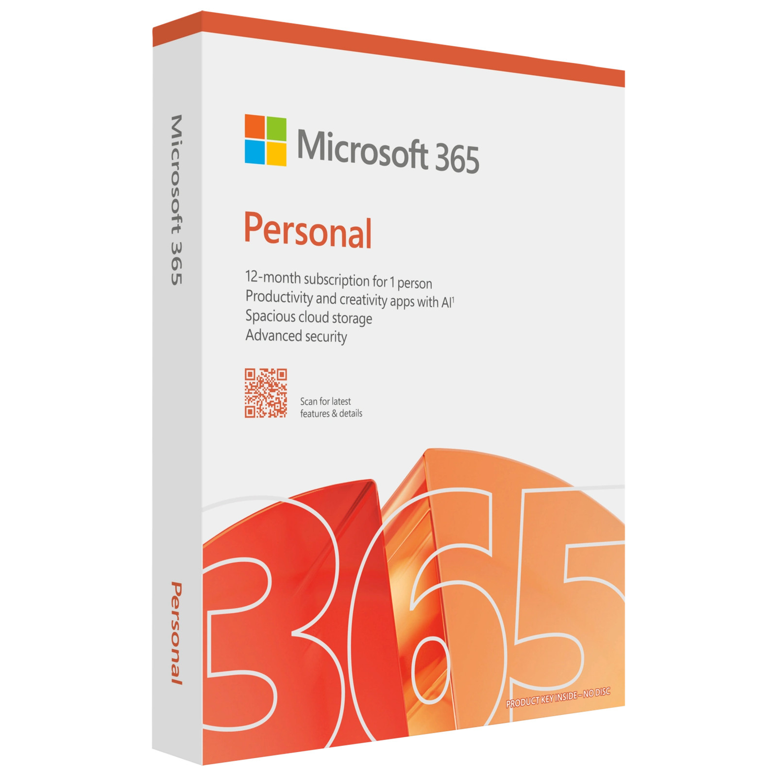 Microsoft 365 Personal (for 1 person) PC/Mac – 1 Year Subscription License (Box)