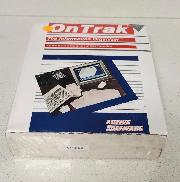 Ontrak Information Organizer Active Software IBM PC Vintage Rare New Sealed