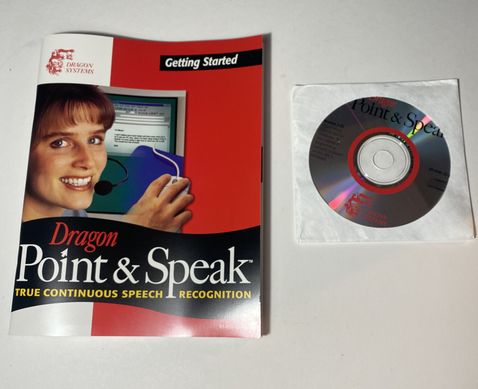 Dragon Point & Speak 3.5 Installation Booklet And CD Only CD Is Sealed