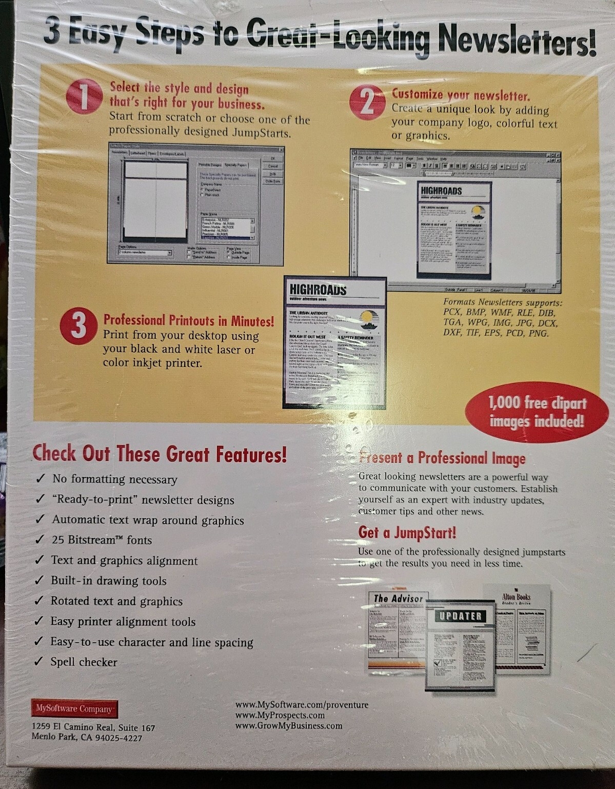 Pro Venture Newsletters Software Business Software for WIN ’95 – 3.1