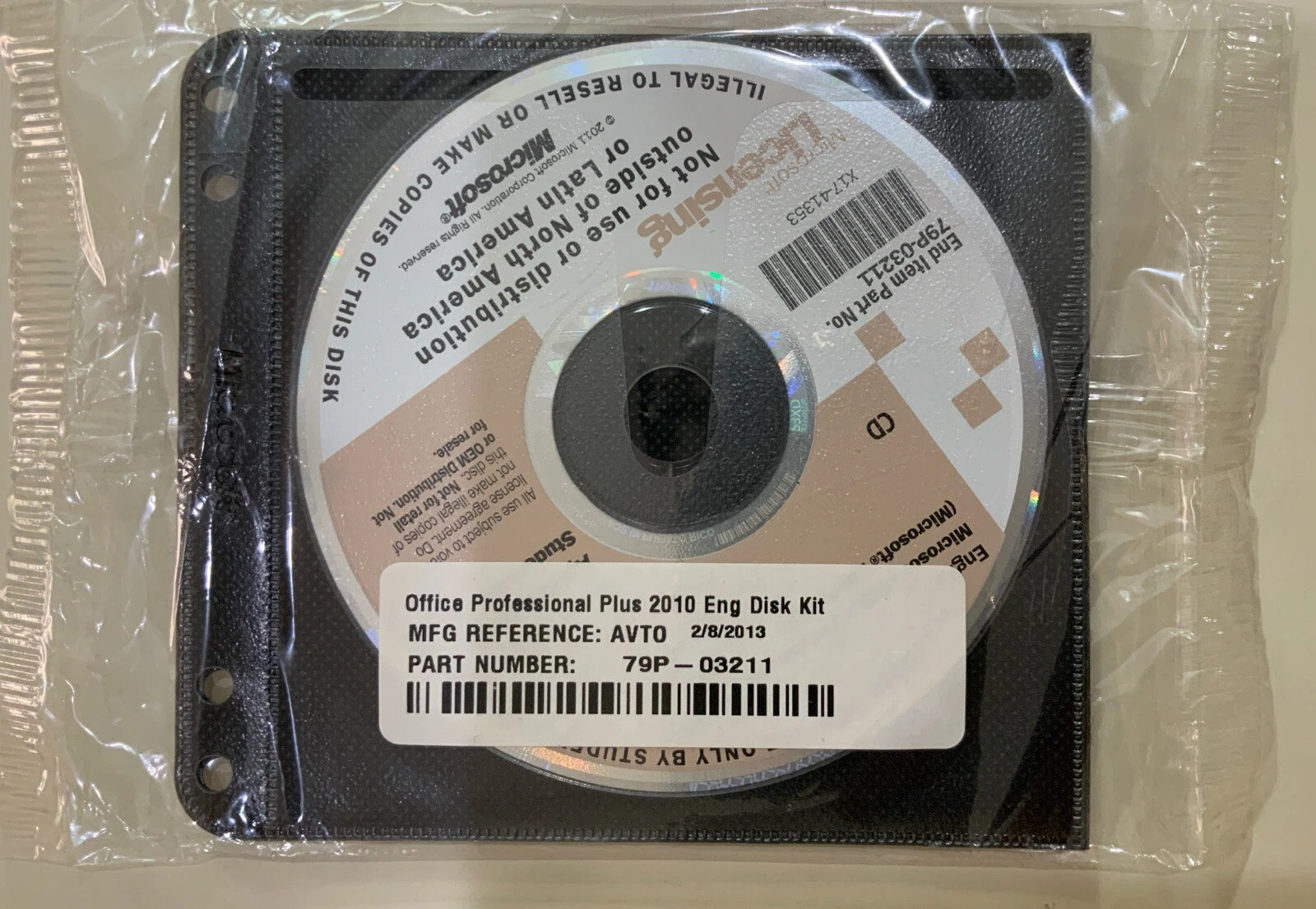 Microsoft Office Professional Plus 2010, 3 Discs Student & Faculty Sealed