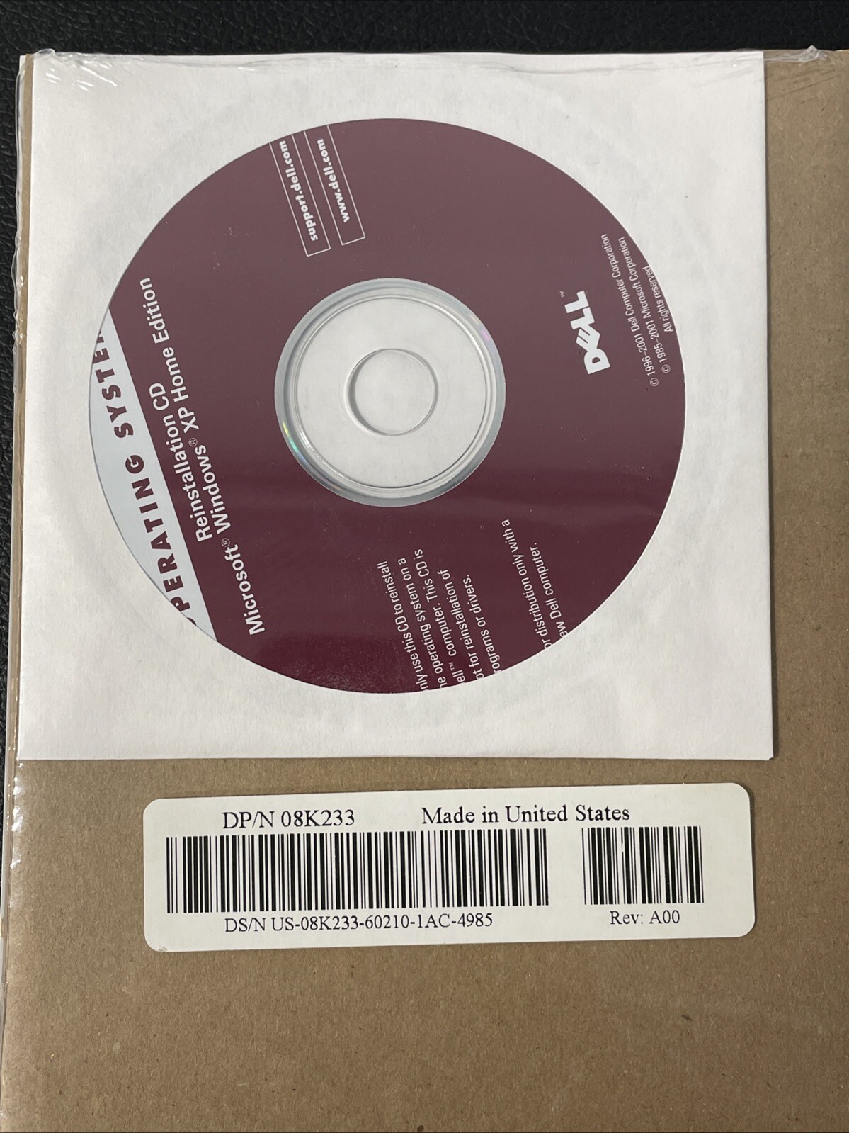 Microsoft Works Suite 2001 New Sealed 6 CDs And DELL Windows XP Home Edition