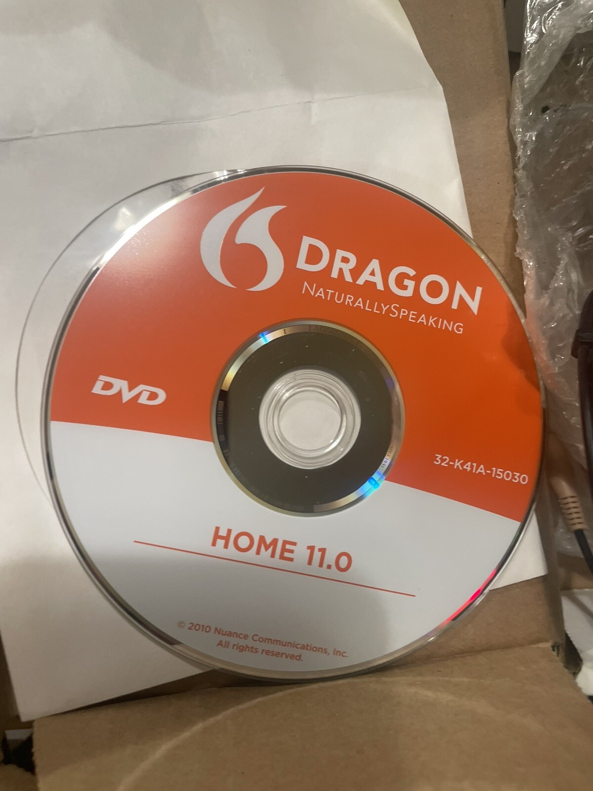 854 Dragon DVD-ROM Naturally Speaking 11.0 Speech Recognition Software w/Headset