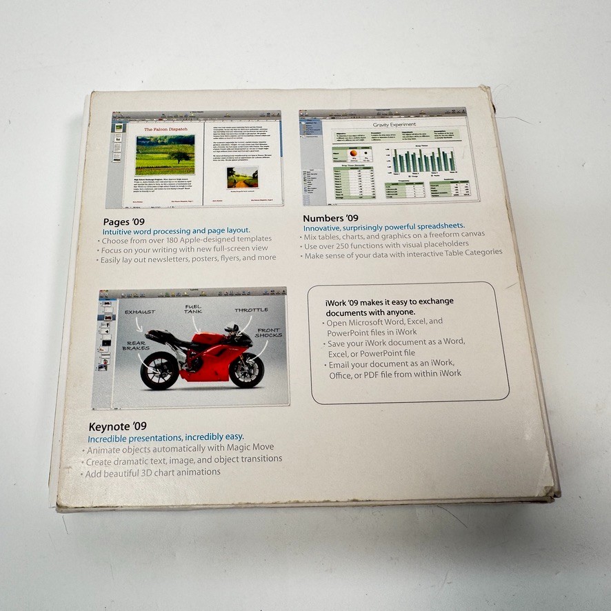 Apple iWork ’09 Full Version CD for Mac MB942Z/A