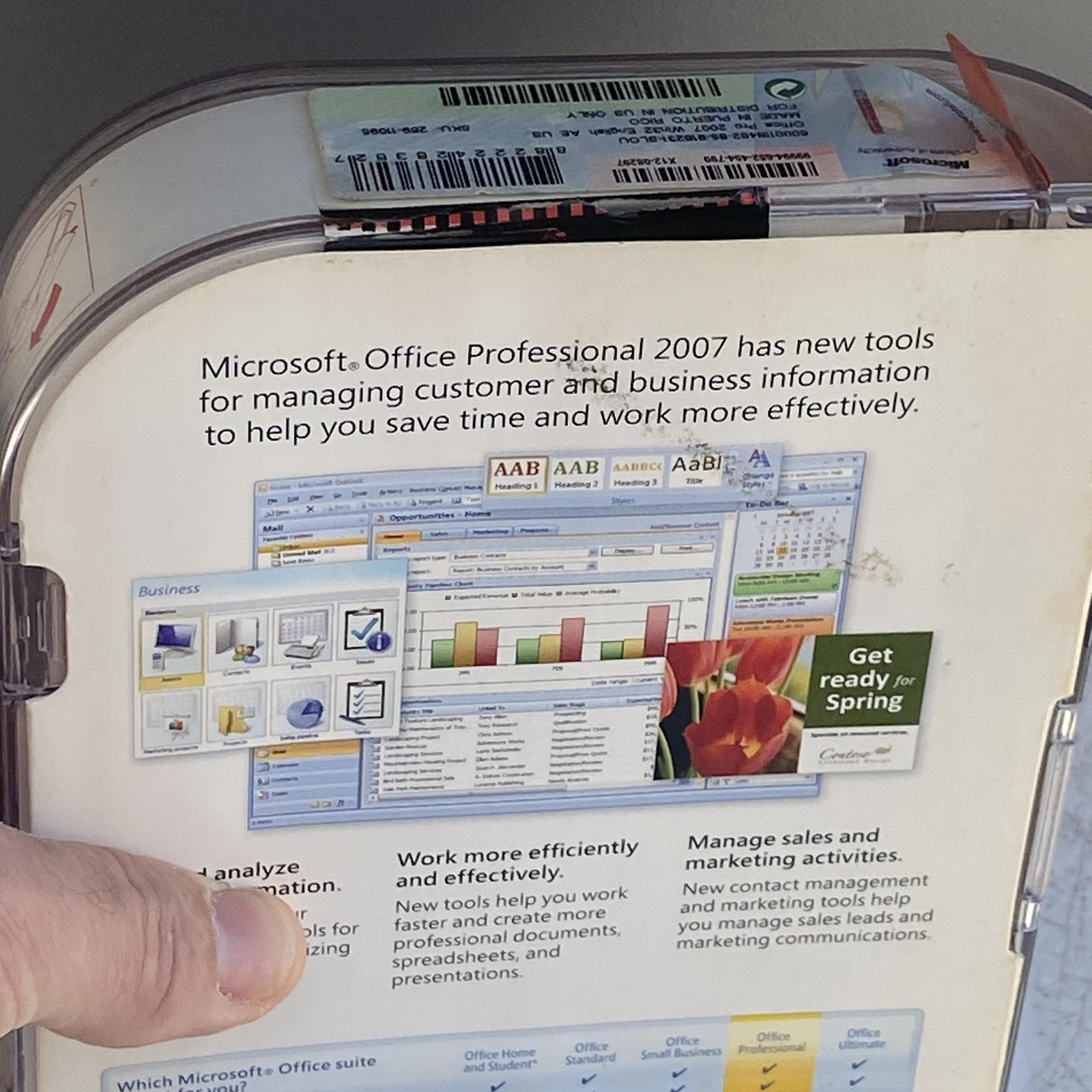 Microsoft Office Professional 2007 Academic English Windows XP Vista 2 Disc CD
