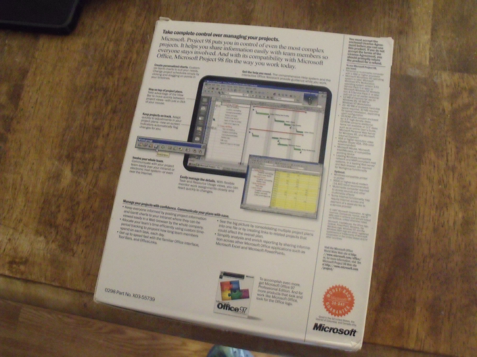 Microsoft Project 98 Full Version For PC Appears NEW not Sealed.