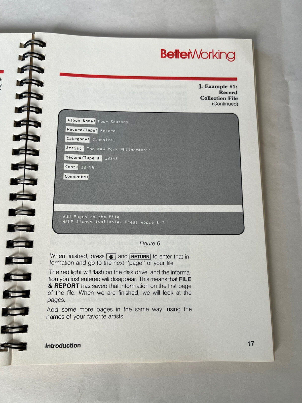 Vintage Better Working From Spinnaker File & Report Instructions 1985