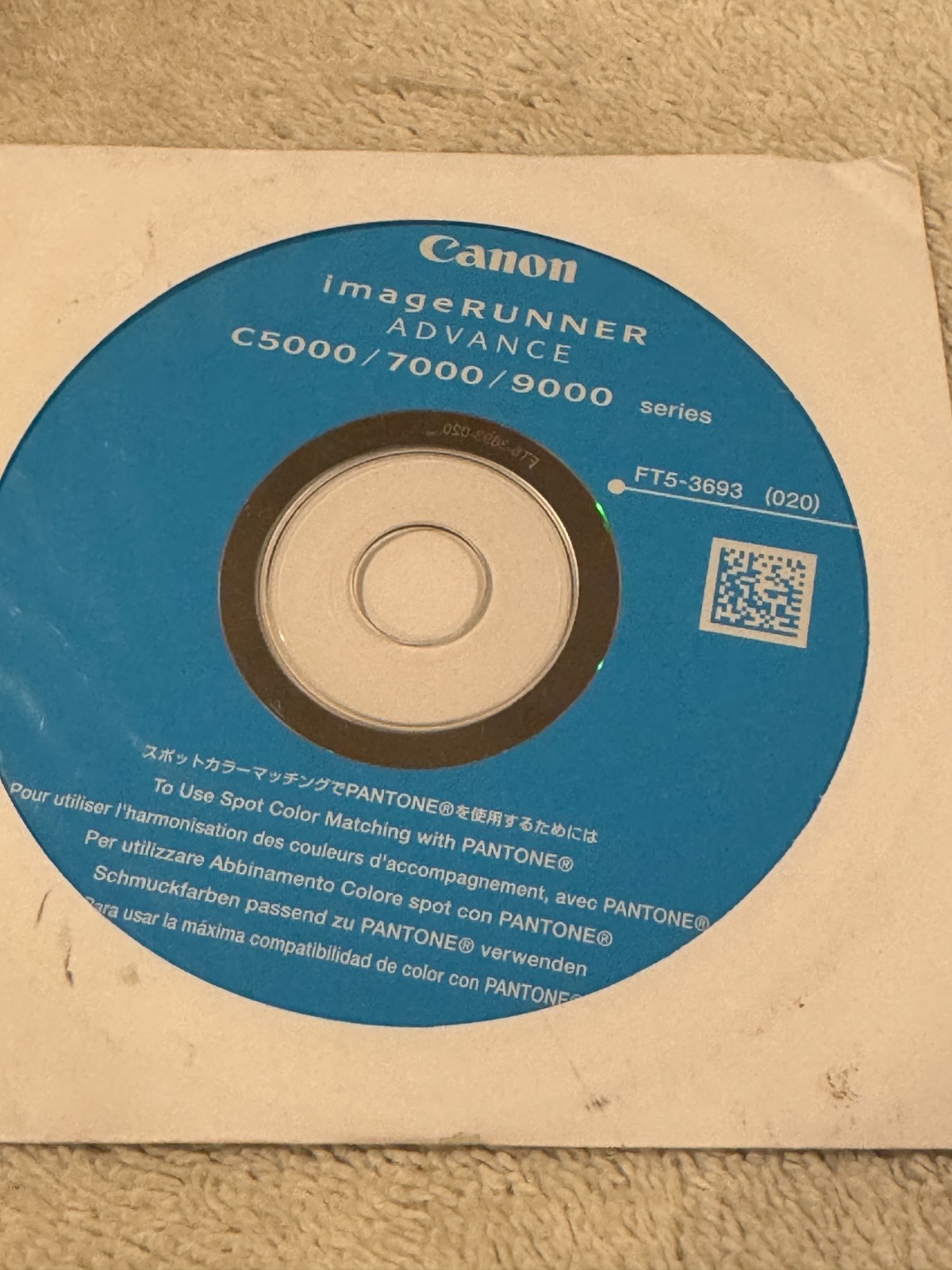 Canon ImageRunner Advance FT5-3693 – CD ONLY VERY GOOD CONDITION!!!